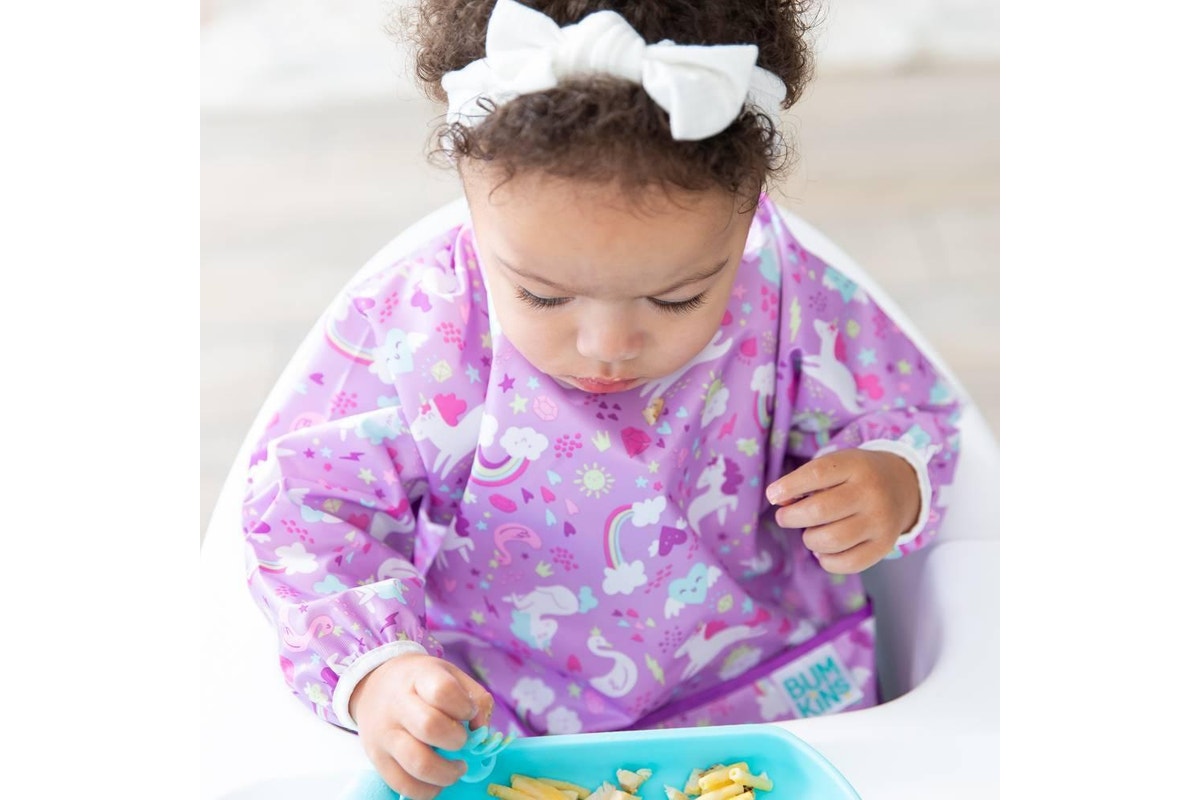Bumkins Waterproof Sleeved Bib - Unicorns