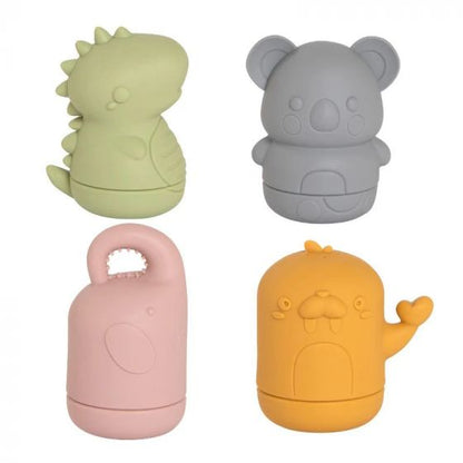 All 4 Ella - Squeezy Animal Silicone Bath Toys 4pk