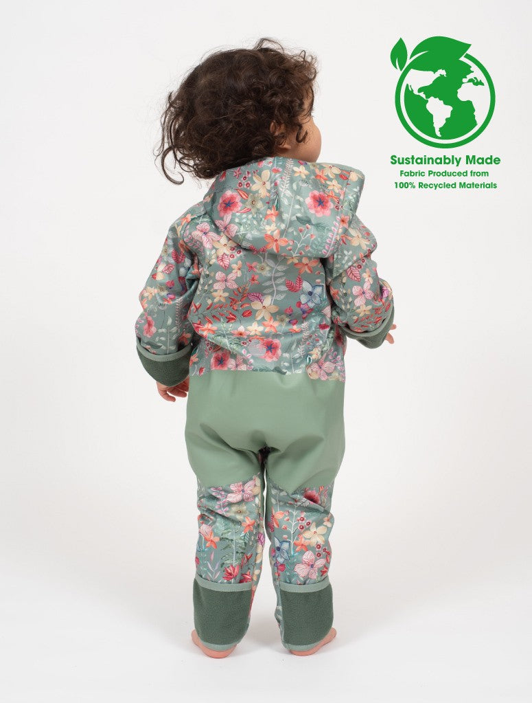 Therm All-Weather Fleece Onesie - Pretty Garden | Waterproof Windproof Eco