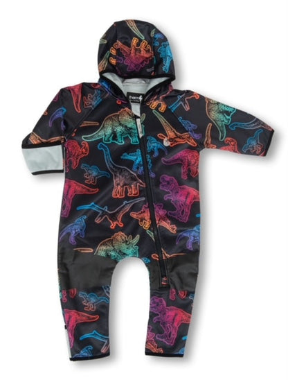 Therm All-Weather Fleece Onesie - Neon Dino | Waterproof Windproof Eco