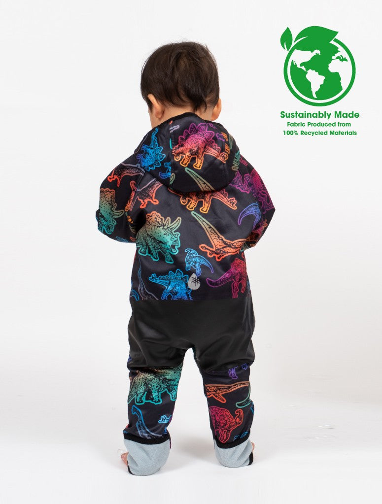 Therm All-Weather Fleece Onesie - Neon Dino | Waterproof Windproof Eco